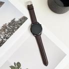 22mm xDfind  Flat Crazy Horse Leather Pin Buckle Watch Band(Black Brown) - 1
