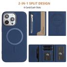 For iPhone 13 Pro Max Zipper Horizontal Magnetic Card Bag RFID MagSafe Phone Case(Dark Blue) - 3