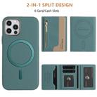 For iPhone 12 / 12 Pro Zipper Horizontal Magnetic Card Bag RFID MagSafe Phone Case(Green) - 3