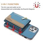 For iPhone 12 / 12 Pro Zipper Horizontal Magnetic Card Bag RFID MagSafe Phone Case(Baby Blue) - 2