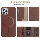 For iPhone 11 Zipper Horizontal Magnetic Card Bag RFID MagSafe Phone Case(Brown) - 3