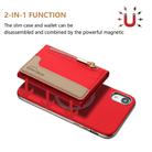 For iPhone XR Zipper Horizontal Magnetic Card Bag RFID MagSafe Phone Case(Red) - 2
