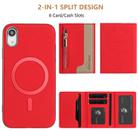 For iPhone XR Zipper Horizontal Magnetic Card Bag RFID MagSafe Phone Case(Red) - 3
