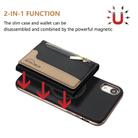 For iPhone XR Zipper Horizontal Magnetic Card Bag RFID MagSafe Phone Case(Black) - 2