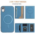 For iPhone XR Zipper Horizontal Magnetic Card Bag RFID MagSafe Phone Case(Baby Blue) - 3
