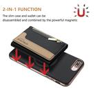 For iPhone 8 Plus / 7 Plus Zipper Horizontal Magnetic Card Bag RFID MagSafe Phone Case(Black) - 2