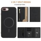 For iPhone 8 Plus / 7 Plus Zipper Horizontal Magnetic Card Bag RFID MagSafe Phone Case(Black) - 3