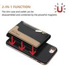 For iPhone 8 / 7 / 6 Zipper Horizontal Magnetic Card Bag RFID MagSafe Phone Case(Black) - 2