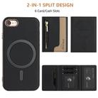 For iPhone 8 / 7 / 6 Zipper Horizontal Magnetic Card Bag RFID MagSafe Phone Case(Black) - 3
