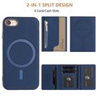 For iPhone 8 / 7 / 6 Zipper Horizontal Magnetic Card Bag RFID MagSafe Phone Case(Dark Blue) - 3