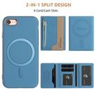 For iPhone 8 / 7 / 6 Zipper Horizontal Magnetic Card Bag RFID MagSafe Phone Case(Baby Blue) - 3