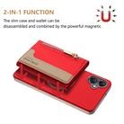 For Samsung Galaxy A06 Zipper Horizontal Magnetic Card Bag RFID MagSafe Phone Case(Red) - 2