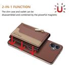 For Samsung Galaxy A06 Zipper Horizontal Magnetic Card Bag RFID MagSafe Phone Case(Brown) - 2