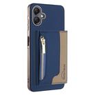 For Samsung Galaxy A06 Zipper Horizontal Magnetic Card Bag RFID MagSafe Phone Case(Dark Blue) - 1