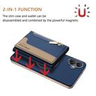 For Samsung Galaxy A06 Zipper Horizontal Magnetic Card Bag RFID MagSafe Phone Case(Dark Blue) - 2
