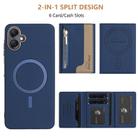 For Samsung Galaxy A06 Zipper Horizontal Magnetic Card Bag RFID MagSafe Phone Case(Dark Blue) - 3