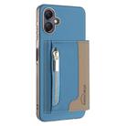 For Samsung Galaxy A06 Zipper Horizontal Magnetic Card Bag RFID MagSafe Phone Case(Baby Blue) - 1