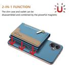 For Samsung Galaxy A06 Zipper Horizontal Magnetic Card Bag RFID MagSafe Phone Case(Baby Blue) - 2