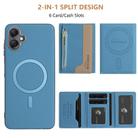 For Samsung Galaxy A06 Zipper Horizontal Magnetic Card Bag RFID MagSafe Phone Case(Baby Blue) - 3