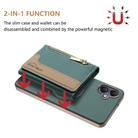For Samsung Galaxy A06 Zipper Horizontal Magnetic Card Bag RFID MagSafe Phone Case(Green) - 2
