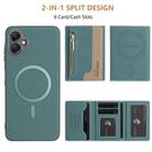 For Samsung Galaxy A06 Zipper Horizontal Magnetic Card Bag RFID MagSafe Phone Case(Green) - 3