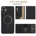 For Samsung Galaxy A06 Zipper Horizontal Magnetic Card Bag RFID MagSafe Phone Case(Black) - 3