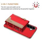 For Samsung Galaxy A26 Zipper Horizontal Magnetic Card Bag RFID MagSafe Phone Case(Red) - 2