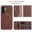 For Samsung Galaxy A26 Zipper Horizontal Magnetic Card Bag RFID MagSafe Phone Case(Brown) - 3