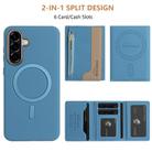 For Samsung Galaxy A26 Zipper Horizontal Magnetic Card Bag RFID MagSafe Phone Case(Baby Blue) - 3