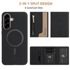 For Samsung Galaxy A26 Zipper Horizontal Magnetic Card Bag RFID MagSafe Phone Case(Black) - 3