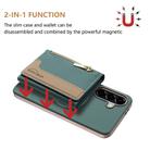 For Samsung Galaxy A25 Zipper Horizontal Magnetic Card Bag RFID MagSafe Phone Case(Green) - 2