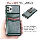 For iPhone 11 Pro Max Flip Card Bag Copper Buckle TPU + PU Leather Back Cover Shockproof Case with Card Slots & Photo Frame(Dark Green) - 6
