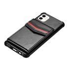 For iPhone 12 mini Flip Card Bag Copper Buckle TPU + PU Leather Back Cover Shockproof Case with Card Slots & Photo Frame(Black) - 3