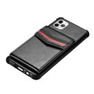 For iPhone 12 Pro Max Flip Card Bag Copper Buckle TPU + PU Leather Back Cover Shockproof Case with Card Slots & Photo Frame(Black) - 3