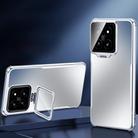 For Xiaomi 14 Four-corner Airbag Metal Lens Holder TPU Phone Case(Grey) - 1