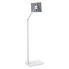 X10 Square Base Infinitely Adjustable Floor Stand Flexible Axis Phone PC Live Broadcast Bracket, Height: 41-155cm (White) - 2