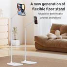 X10 Square Base Infinitely Adjustable Floor Stand Flexible Axis Phone PC Live Broadcast Bracket, Height: 41-155cm (White) - 4