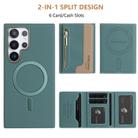For Samsung Galaxy S23 Ultra 5G Zipper Horizontal Magnetic Card Bag RFID MagSafe Phone Case(Green) - 3