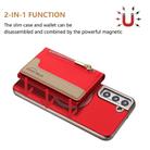 For Samsung Galaxy S21 5G Zipper Horizontal Magnetic Card Bag RFID MagSafe Phone Case(Red) - 2
