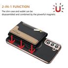 For Samsung Galaxy S21 5G Zipper Horizontal Magnetic Card Bag RFID MagSafe Phone Case(Black) - 2