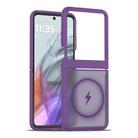 For Motorola Razr 60 / Razr 2025 Skin Feel TPU Hybrid PC MagSafe Phone Case(Dark Purple) - 1