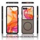 For Motorola Razr 60 Ultra Skin Feel TPU Hybrid PC MagSafe Phone Case(Matte Transparent) - 2