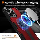 For iPhone 16 Pro Max Shockproof Kickstand Metallic Shaft MagSafe Phone Case(Red) - 3