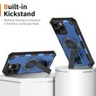 For iPhone 16 Pro Max Shockproof Kickstand Metallic Shaft MagSafe Phone Case(Blue) - 2