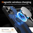 For iPhone 16 Pro Max Shockproof Kickstand Metallic Shaft MagSafe Phone Case(Blue) - 3
