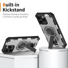 For iPhone 16 Pro Max Shockproof Kickstand Metallic Shaft MagSafe Phone Case(Silver) - 2