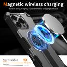 For iPhone 16 Pro Max Shockproof Kickstand Metallic Shaft MagSafe Phone Case(Silver) - 3