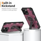 For iPhone 16 Pro Max Shockproof Kickstand Metallic Shaft MagSafe Phone Case(Purple) - 2