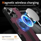 For iPhone 16 Pro Max Shockproof Kickstand Metallic Shaft MagSafe Phone Case(Purple) - 3