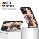 For iPhone 16 Pro Max Shockproof Kickstand Metallic Shaft MagSafe Phone Case(Rose Gold) - 2